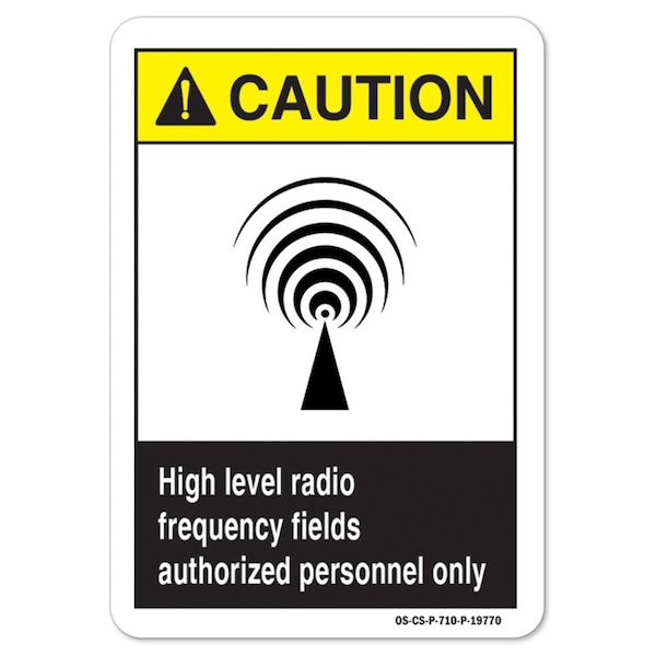ANSI Caution, 12" Height, 18" Width, Aluminum, OS-CS-A-1218-L-19770